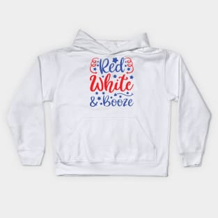 Red White And Booze Kids Hoodie